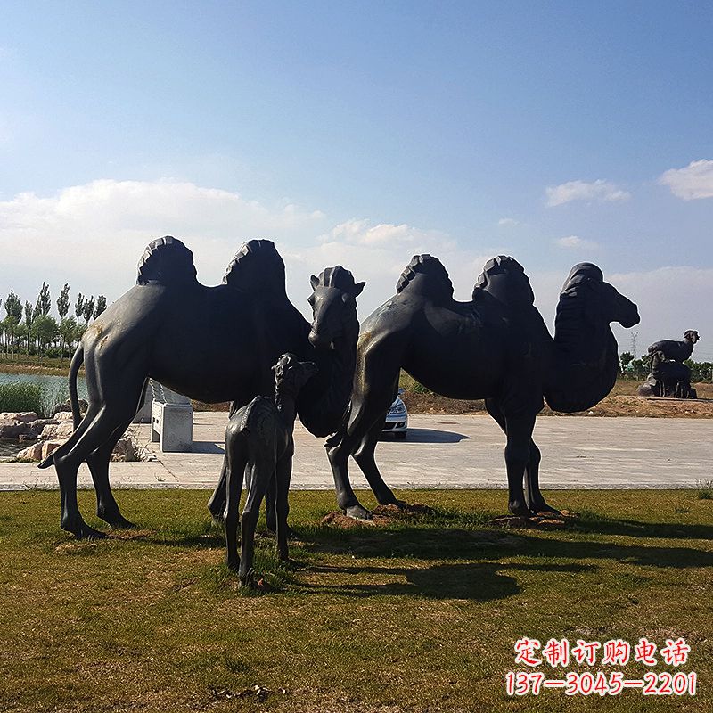 泉州铜骆驼雕塑,精致景观装饰