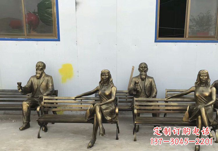 泉州唯美女性铜雕美女长椅