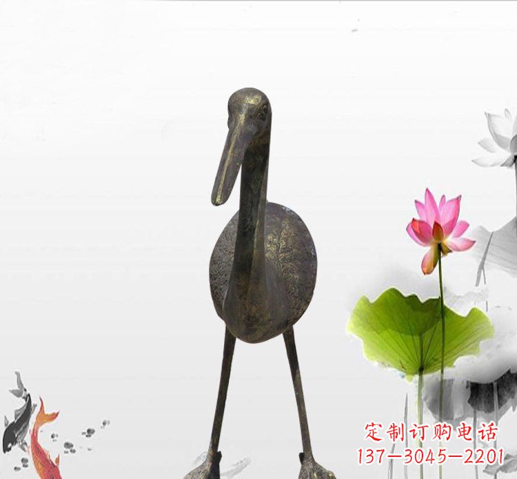 泉州高品质铜制仙鹤雕塑