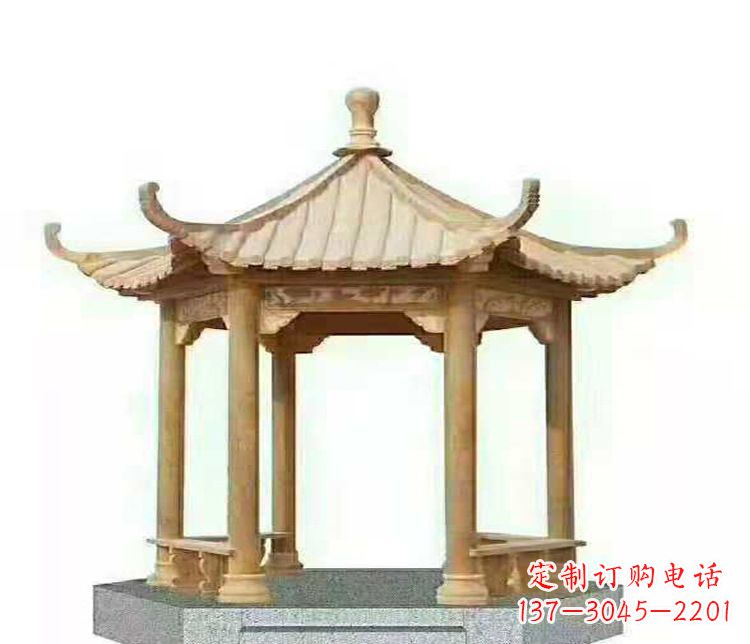 泉州晚霞凉亭石雕