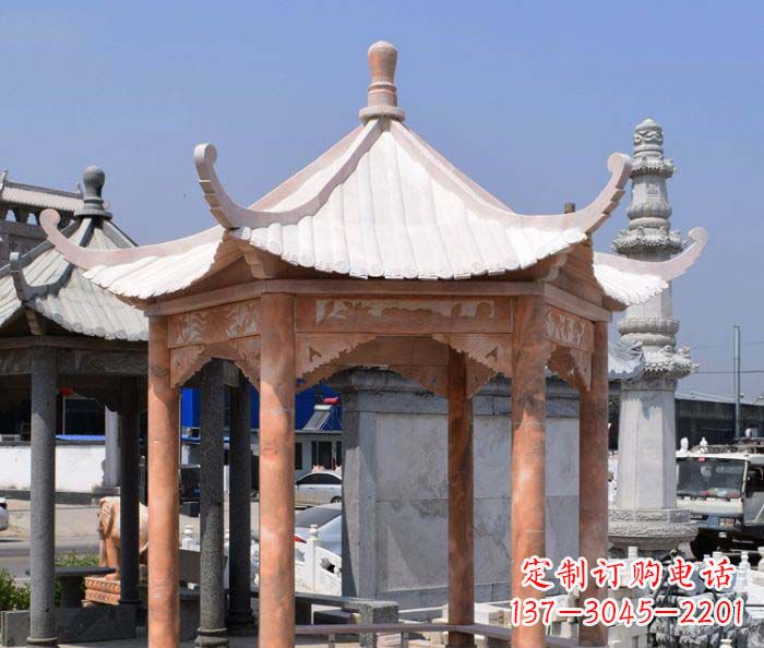 泉州中领雕塑设计凉亭雕塑,清新简约添美感