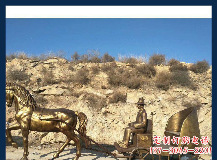 泉州西方精美马车铜雕