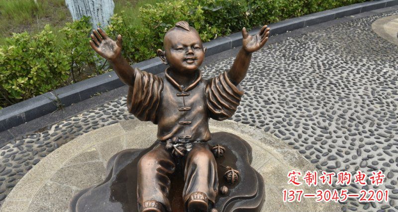 泉州精致雕塑,匠心创造——小男孩铜雕