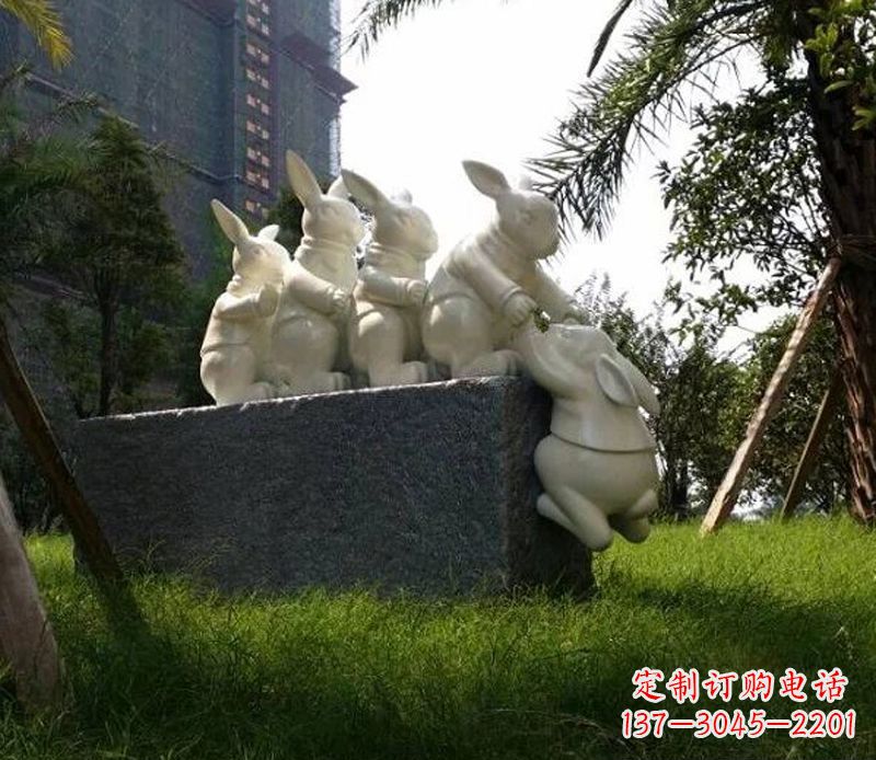 泉州中领雕塑精美兔子石雕