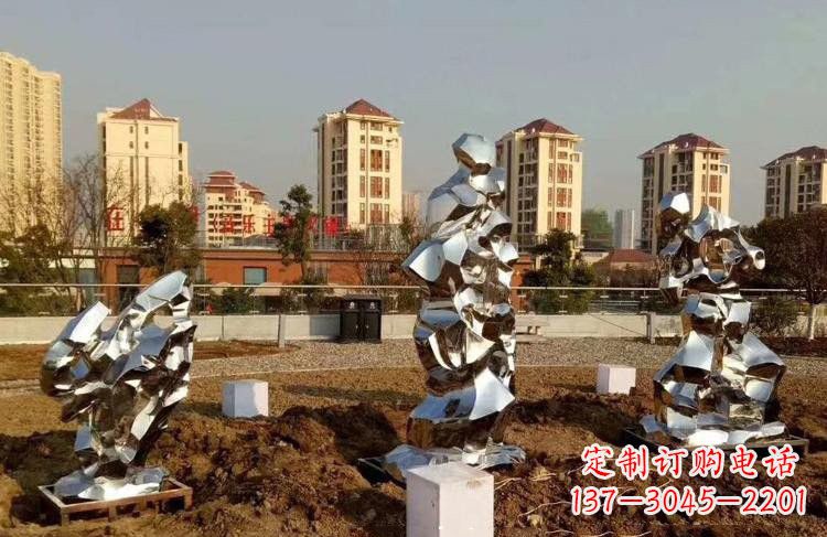 泉州定制公园小区不锈钢太湖石雕塑