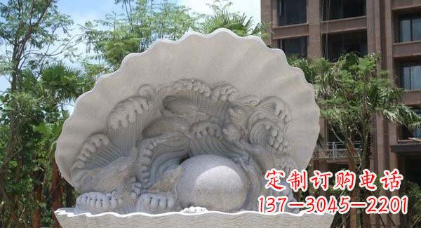 泉州公园小区动物喷泉石雕