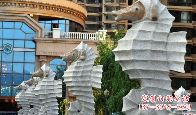 泉州艺术级小区喷水马雕塑