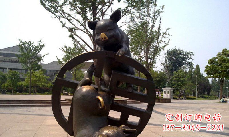 泉州优雅而富有表现力的动物铜雕