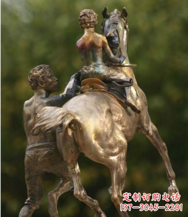 泉州浪漫无限，精致骑马铜雕