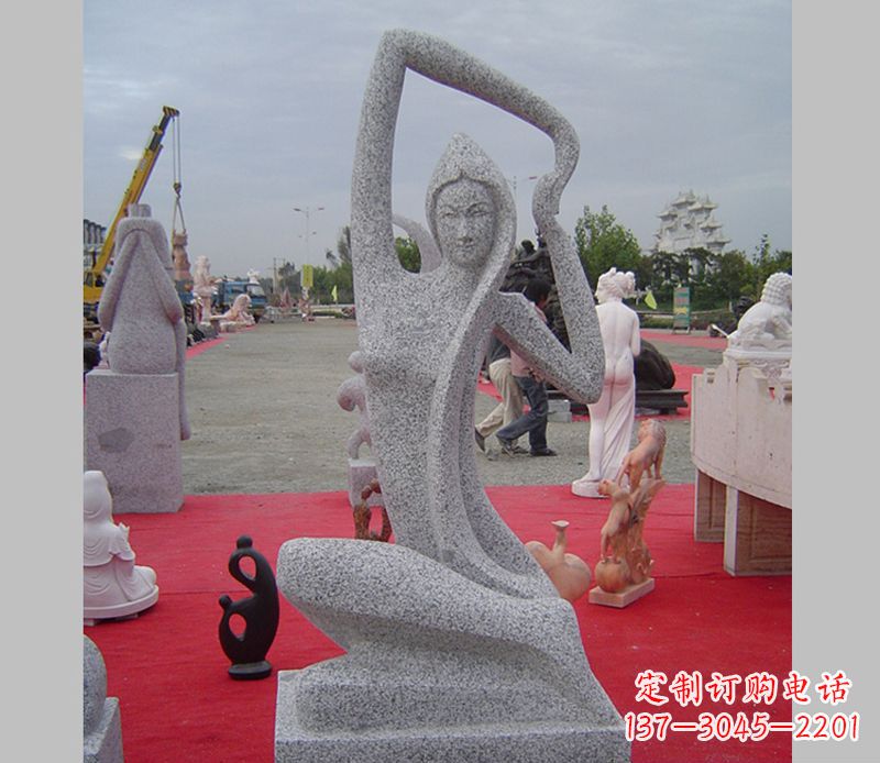 泉州中领雕塑定制精美瑜伽美女雕塑
