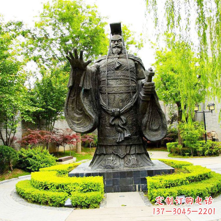 泉州公园园林大型古代帝王秦始皇雕塑