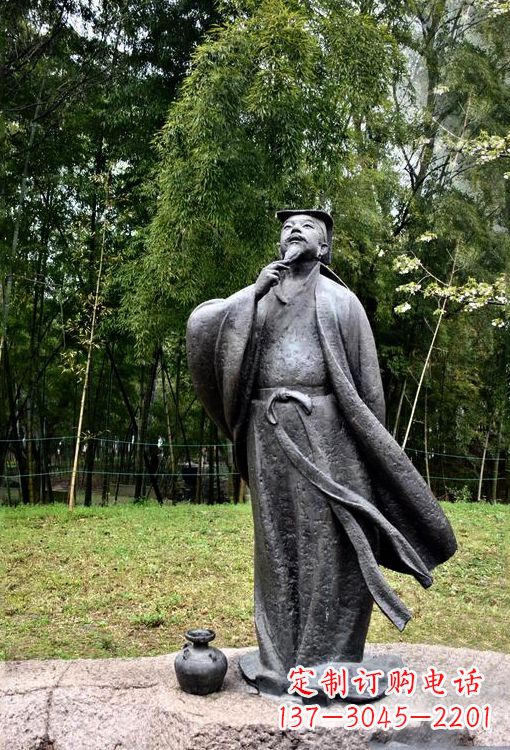 泉州诞生于中国古代传奇的雕塑——王羲之铸铜雕塑