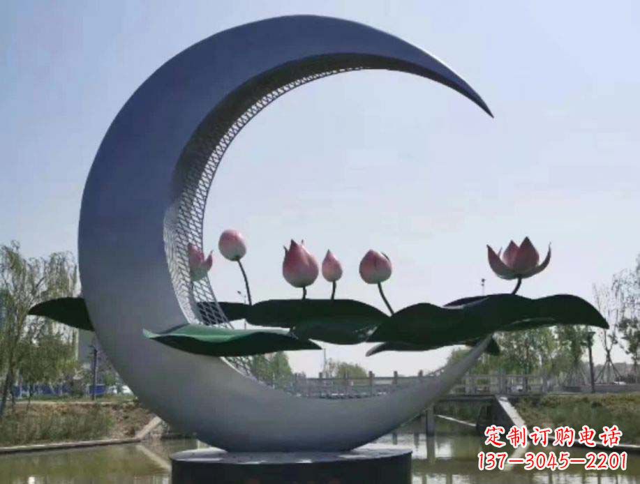 泉州不锈钢月亮景观装饰雕塑