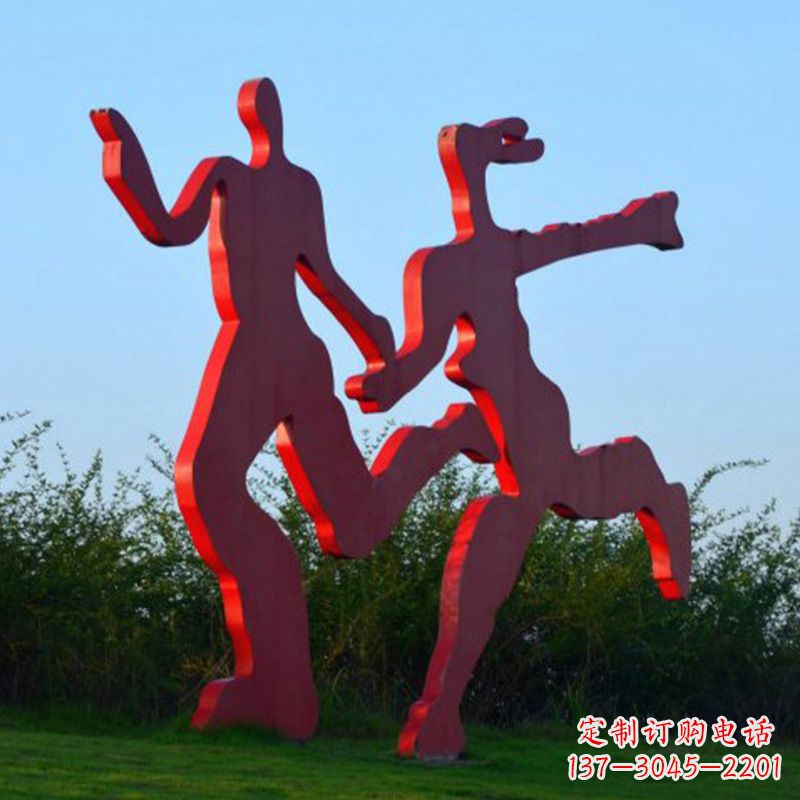 泉州情侣心剪影雕塑