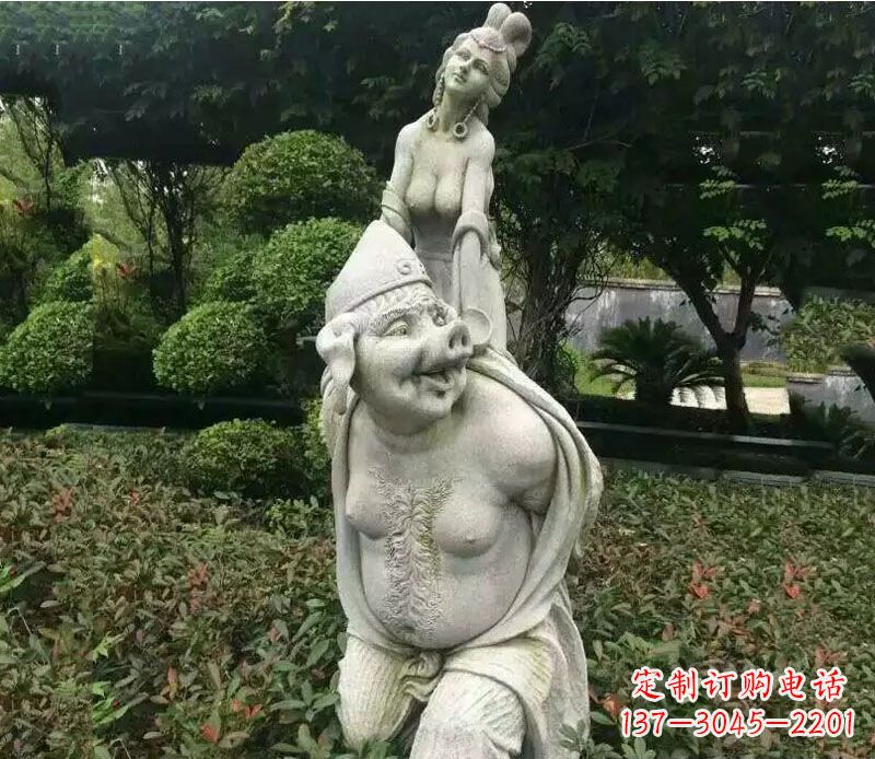 泉州纪念猪八戒,收藏高端石雕猪八戒塑像