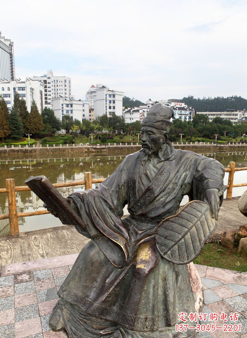 泉州匠心打造的肖像诸葛亮雕塑