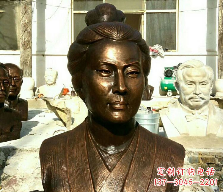 泉州传承经典,精美雕塑李清照胸像铜雕