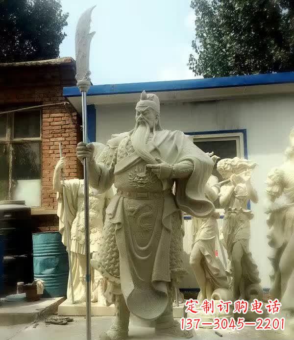 泉州中领雕塑古代关公石雕