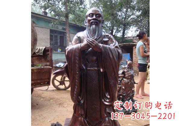 泉州人物雕塑精美玻璃钢仿铜雕塑——孔子系列