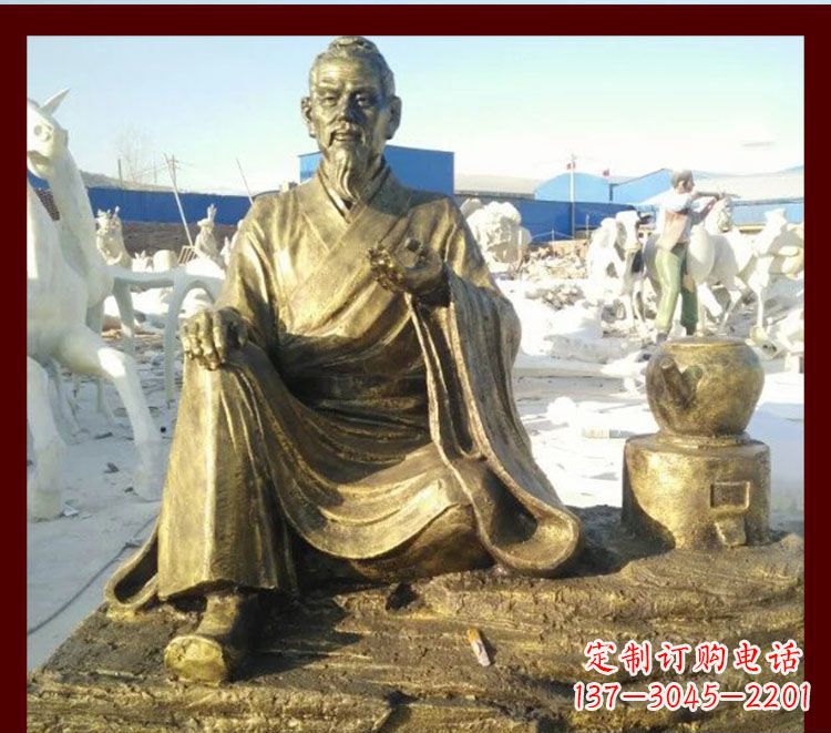 泉州张仲景雕塑——杰出古代名人熬中药的传奇