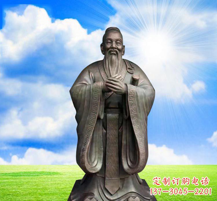 泉州孔子铜雕,传承传统文化的艺术鉴赏