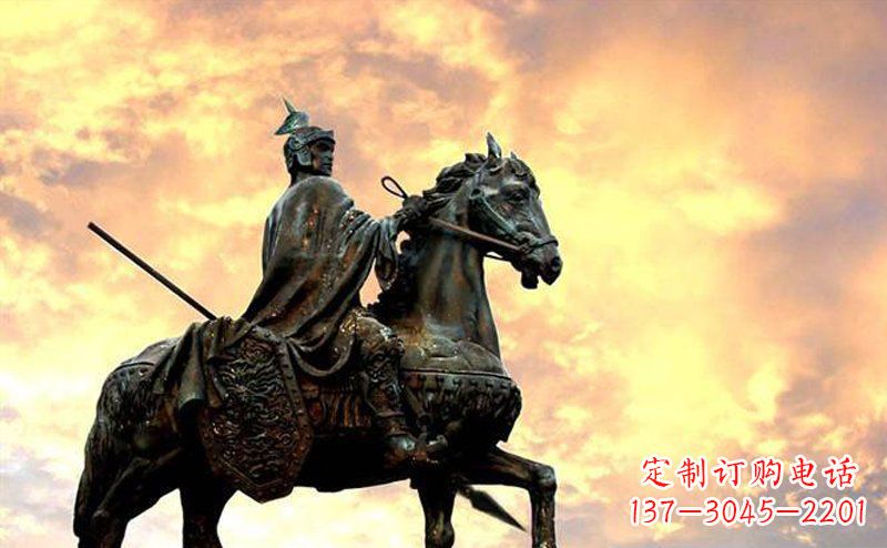 泉州古代名人赵云铜雕