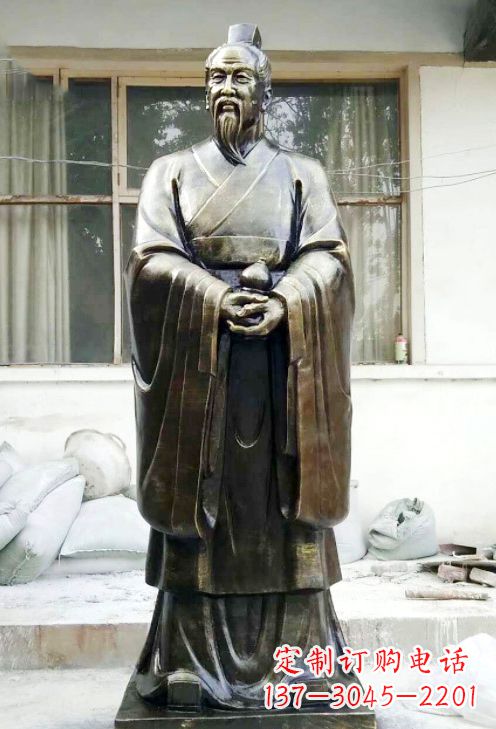 泉州古代名医扁鹊铜像