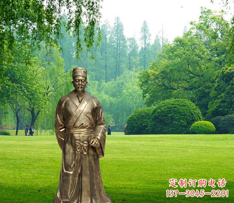 泉州李时珍铜雕,精美古典雕塑定制