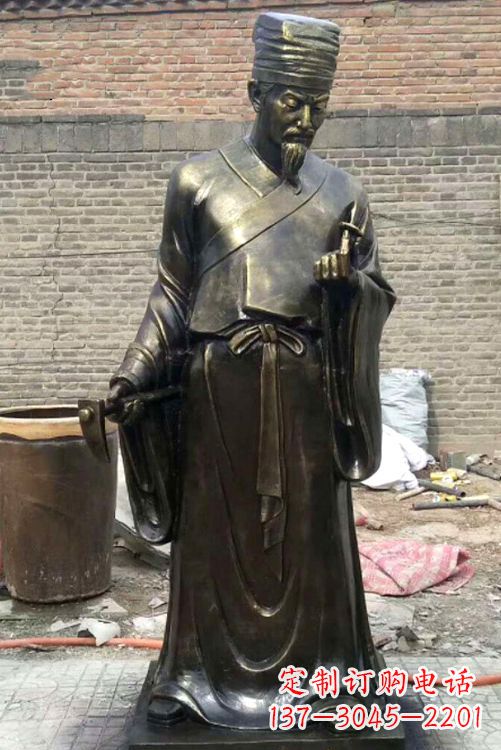 泉州中国古典名医李时珍铜雕塑