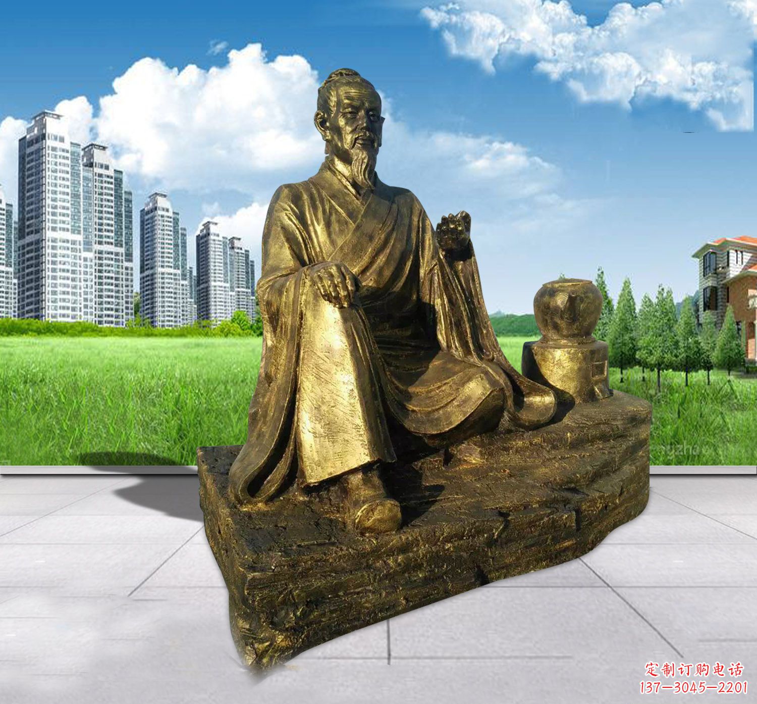 泉州匠心独运——中领雕塑张仲景铜雕