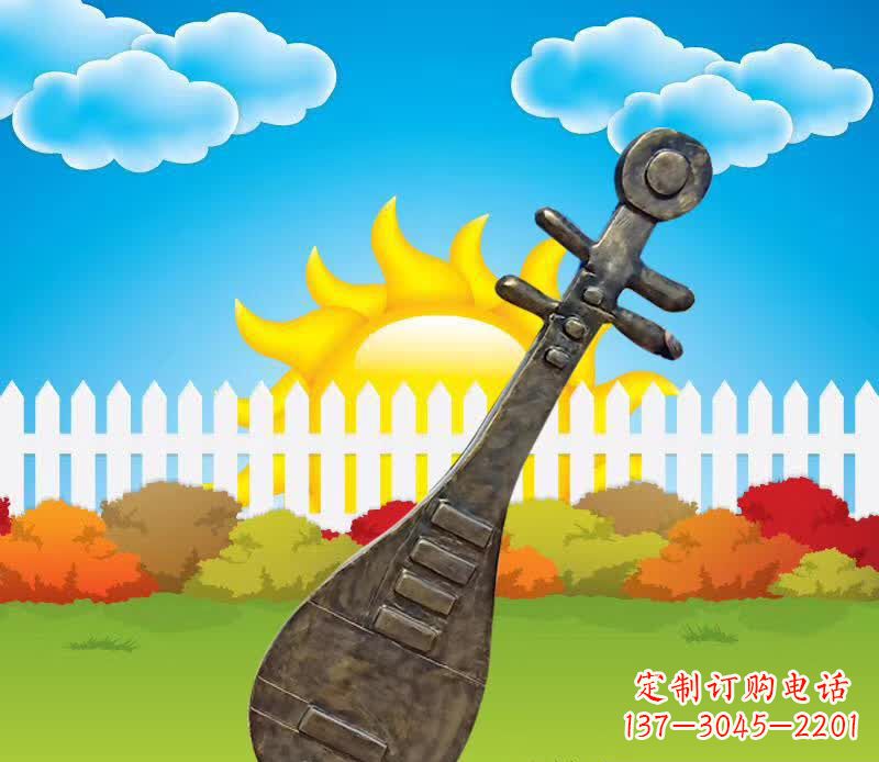 泉州古代琵琶广场乐器铜雕