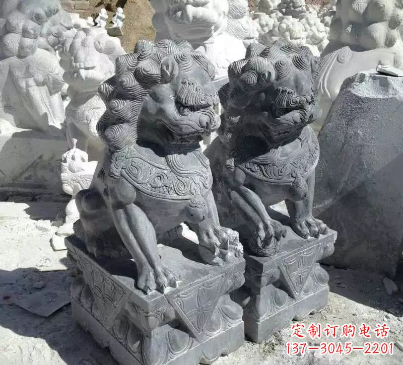 泉州古典青石狮子雕塑