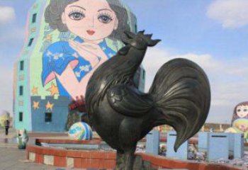 泉州艺术精美的公鸡雕塑