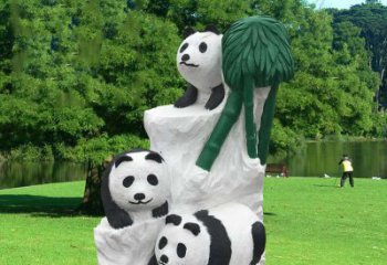 泉州公园大熊猫雕塑