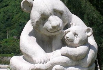 泉州公园装饰熊猫石雕