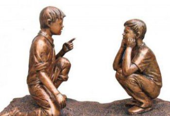 泉州专业定制小品铜雕-尊贵的雕塑男孩