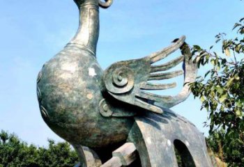 泉州公园园林朱雀铜雕景观雕塑