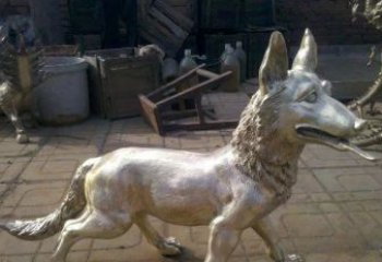 泉州铸铜小狗动物雕塑