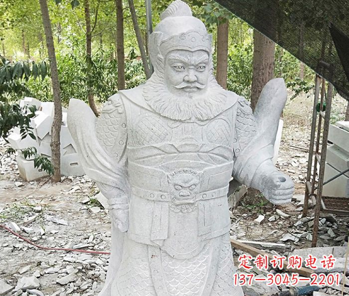 泉州精美古典关公石雕