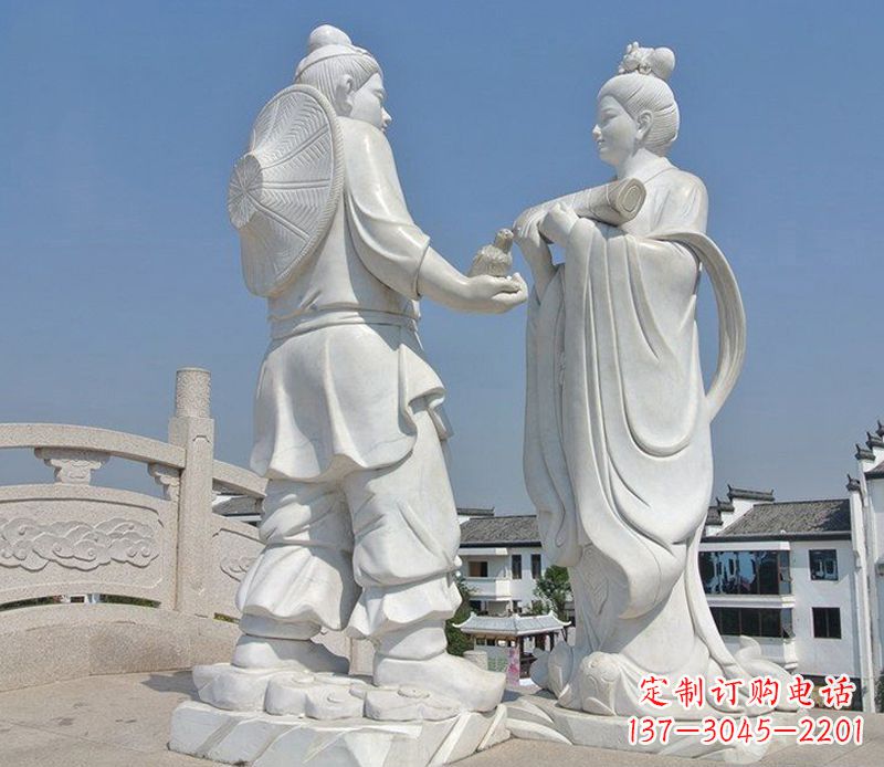 泉州唯美古典,传统牛郎织女石雕