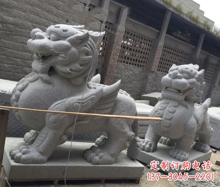 泉州中领雕塑–精美的古代神兽大理石貔貅雕塑