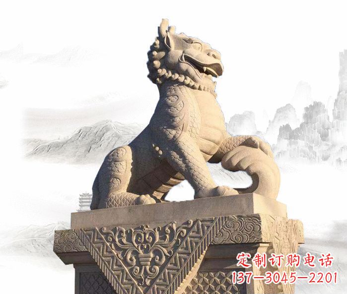 泉州精美古典大理石麒麟石雕