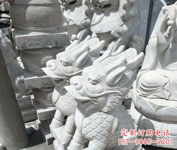 泉州传统工艺,精细做工,古代神兽大理石麒麟石雕高端定制