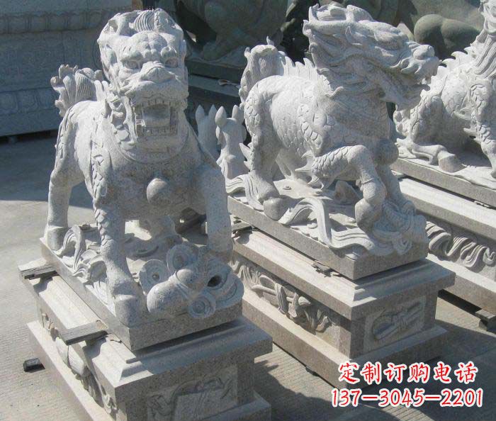 泉州古代神兽麒麟石雕
