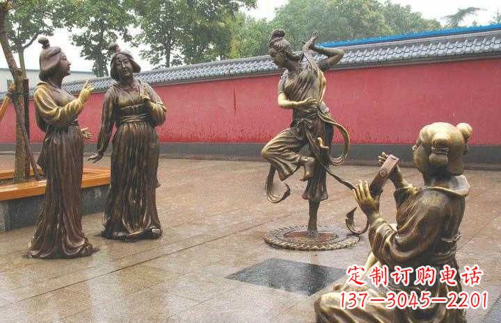 泉州古代仕女铜雕