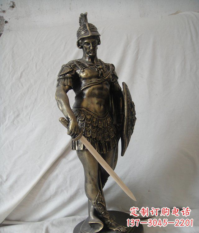 泉州古罗马风格的玻璃钢战士雕塑