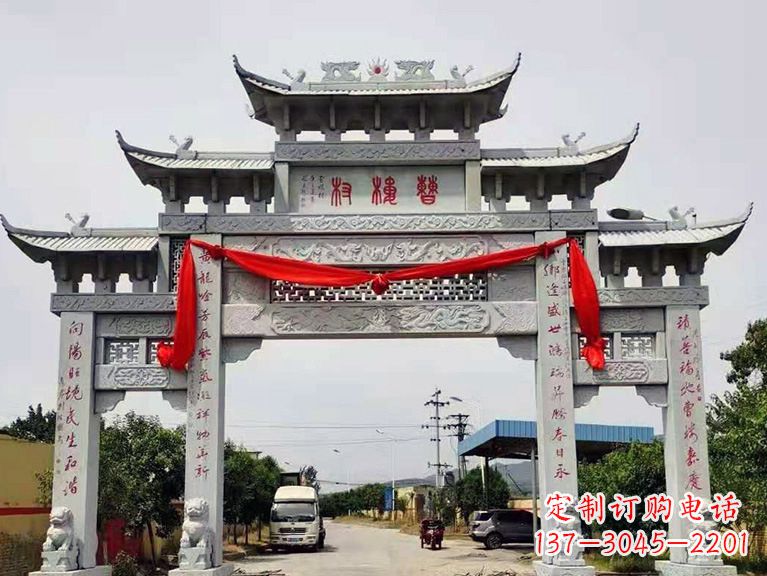 泉州牌坊雕塑——领雕中领雕定制