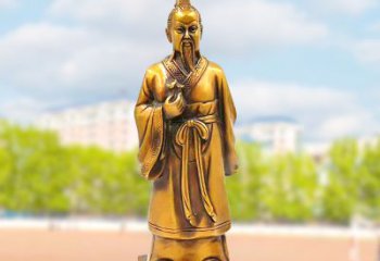 泉州古代神医纯铜扁鹊雕像