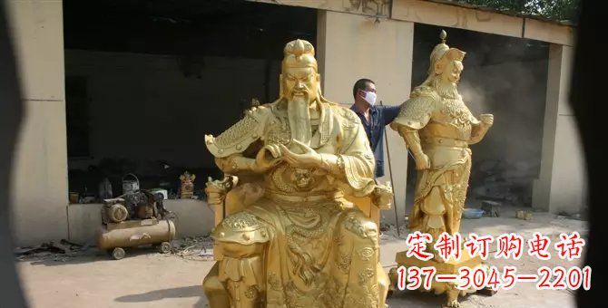泉州关帝武财神铜雕