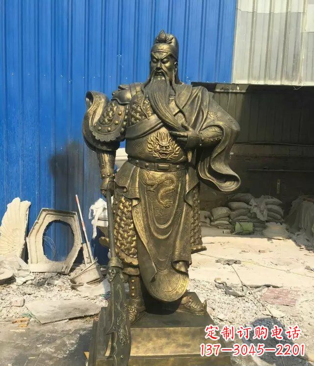 泉州关二爷铸铜关公铜雕 (2)